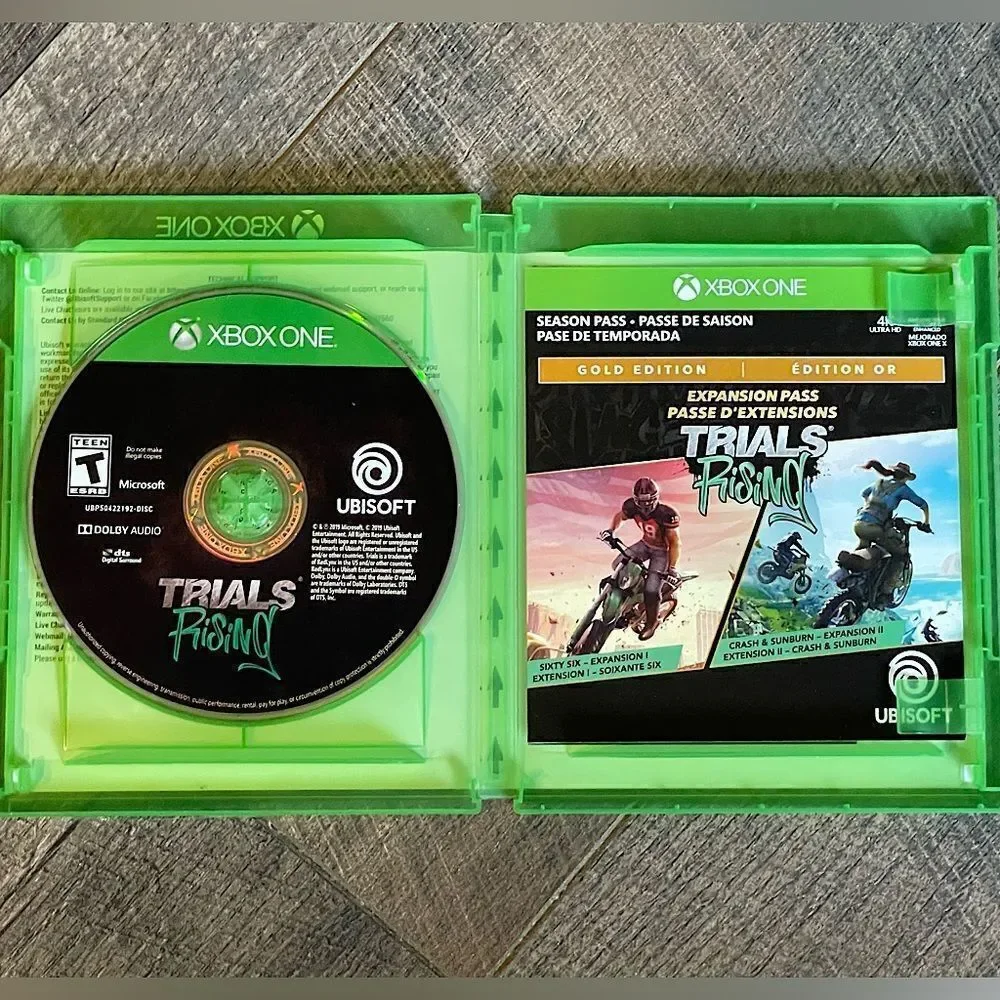 Trials Rising (Gold Edition) Game Disc. Compatible with XBox One & Series S/X.